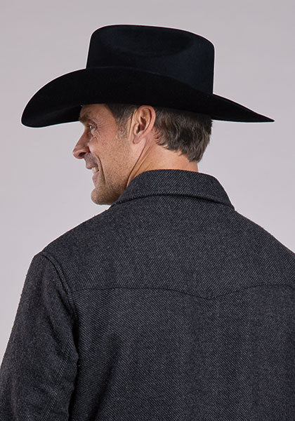 Stetson Mens Solid Wool Blend Shirt Jacket