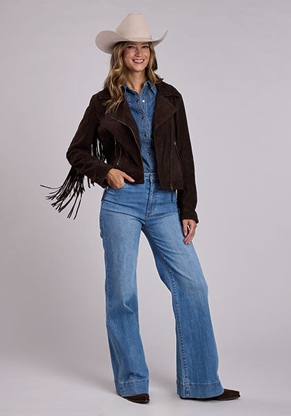 Stetson Womens Moto Fringe Jacket
