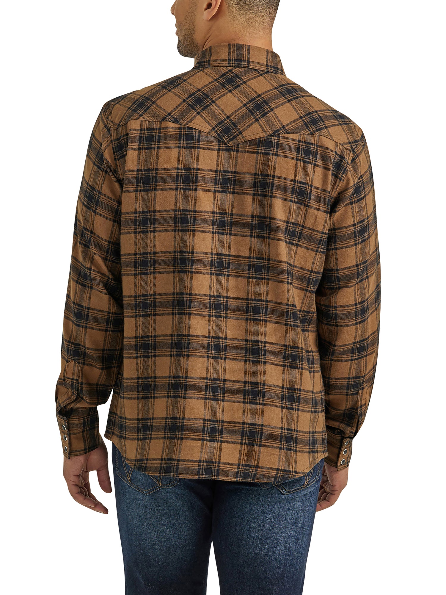 Wrangler Mens Retro Flannel LS Modern Fit Snap Shirt