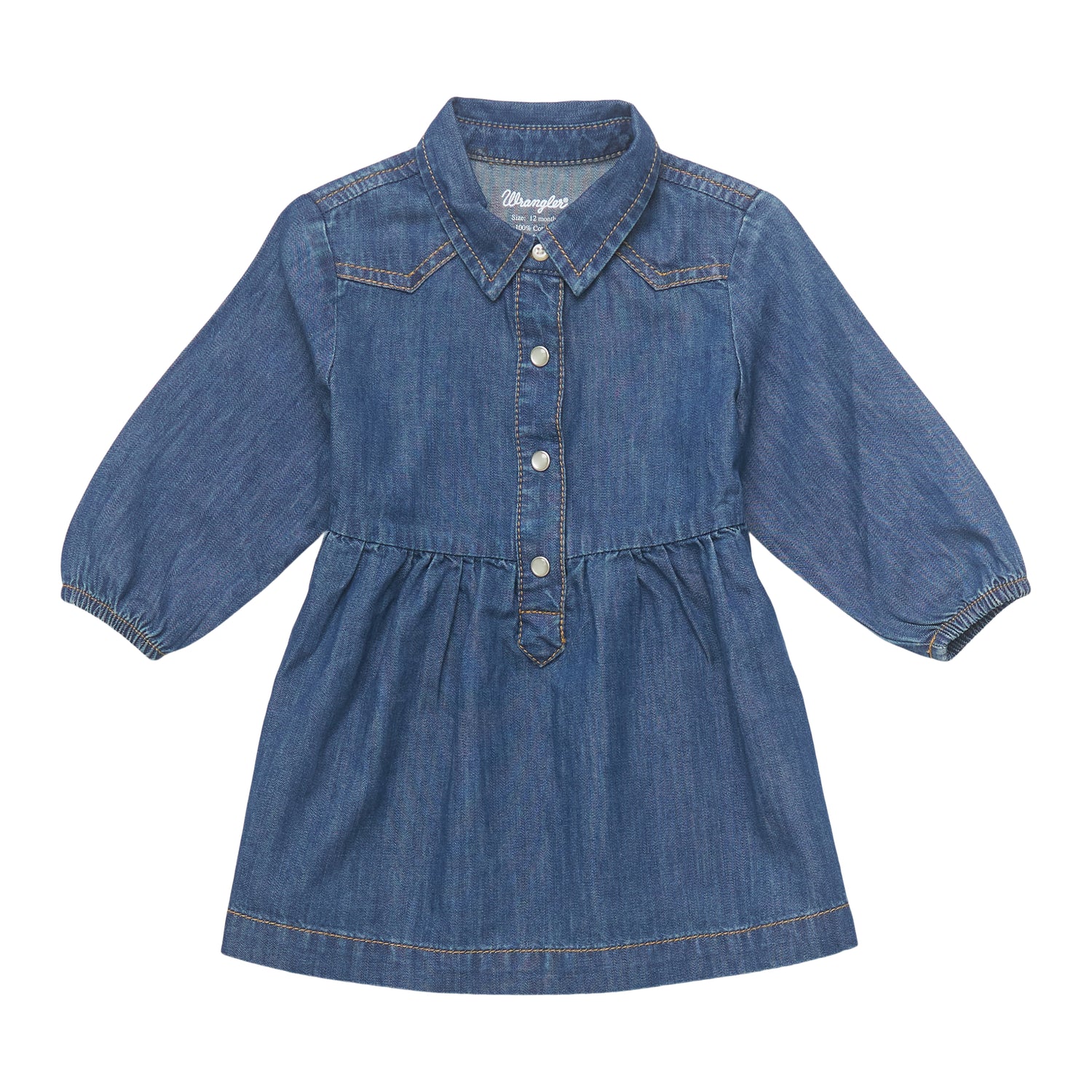 Wrangler Baby Girl LS Denim Snap Dress