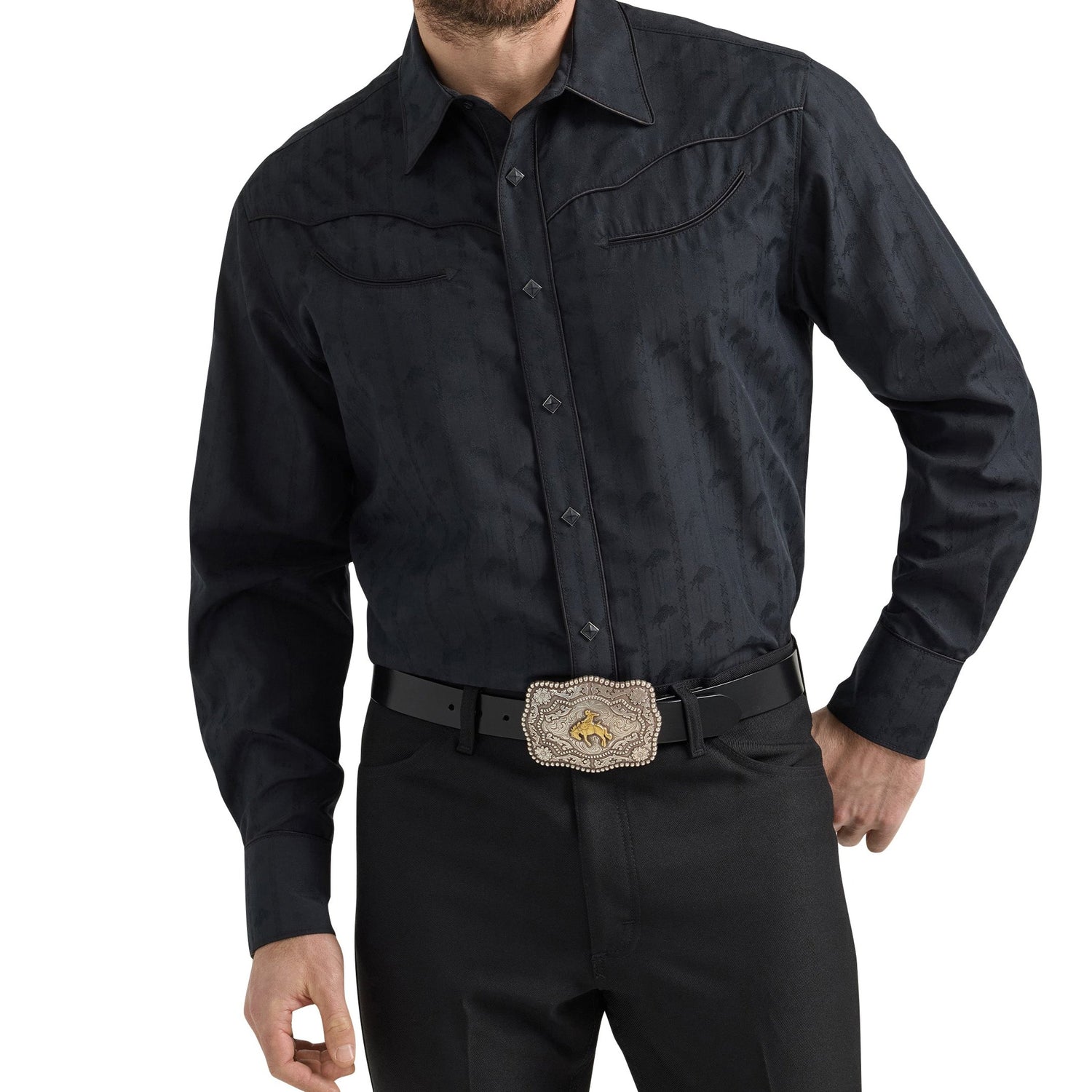 Wrangler Mens Rodeo Ben Western Snap Shirt