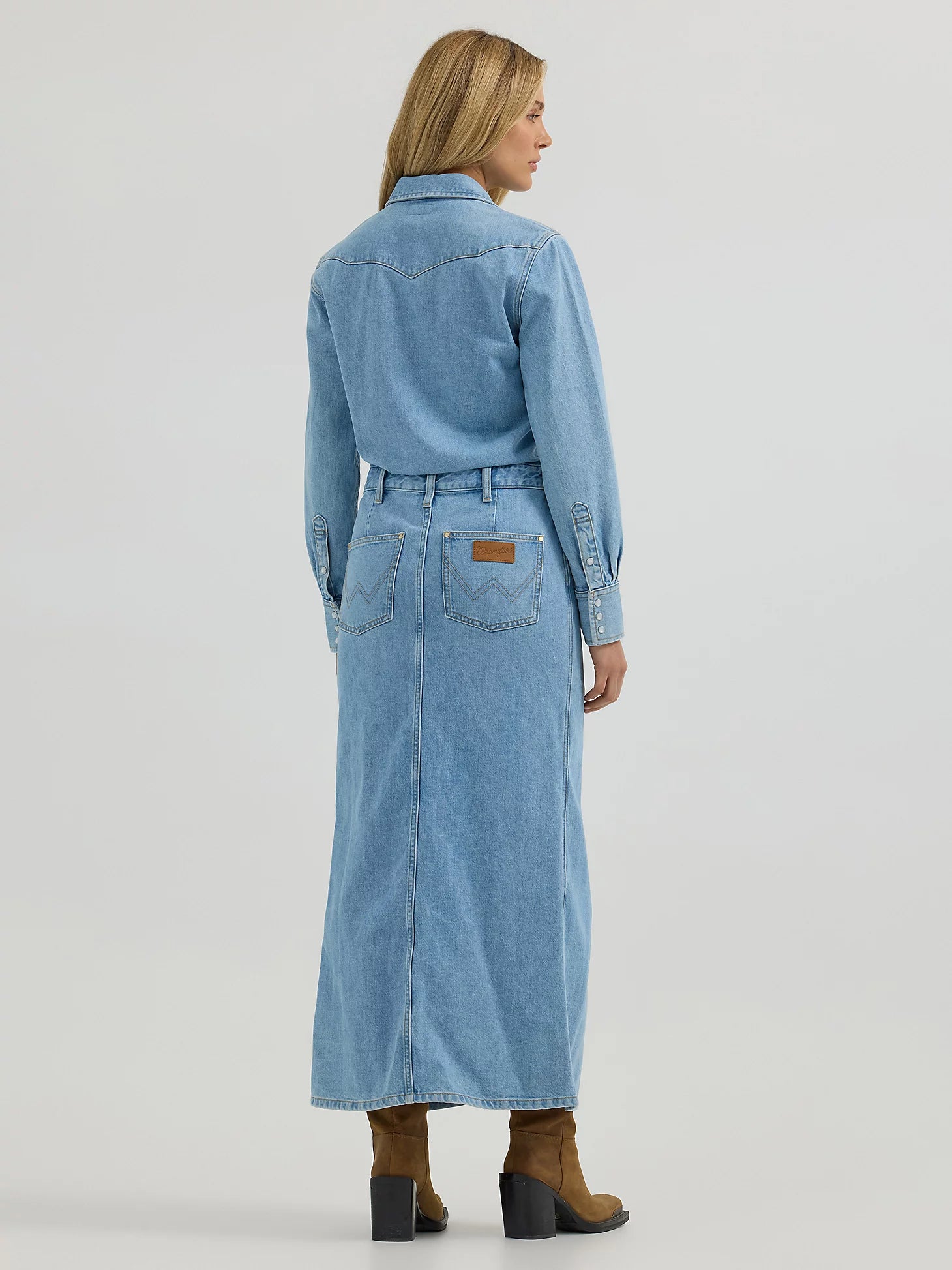 Wrangler Womens Denim Maxi Dress Bolt Ranch Store Wrangler Womens Denim Maxi Dress Bolt Ranch Store