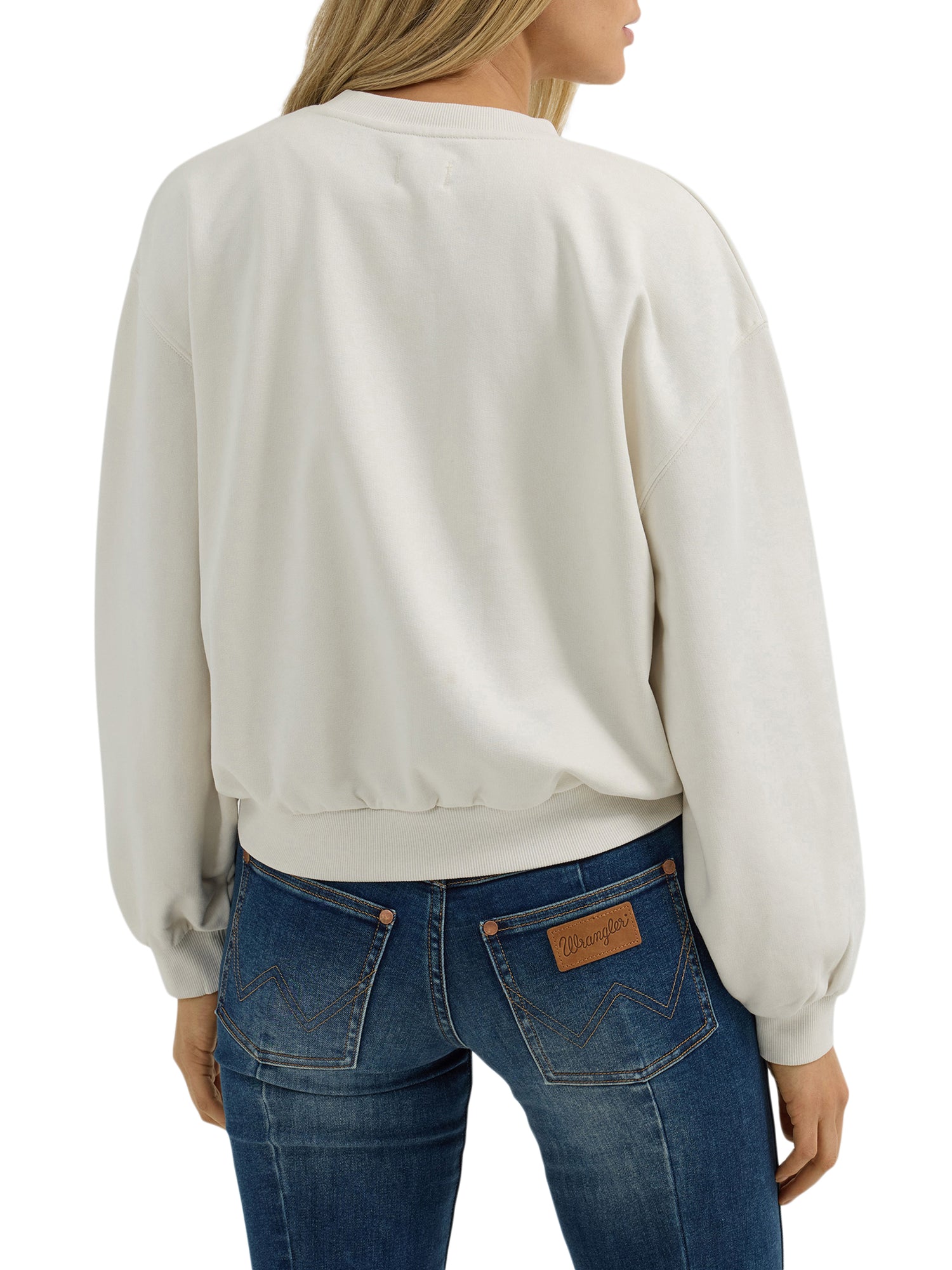 Wrangler Oversized Crewneck - Vintage White