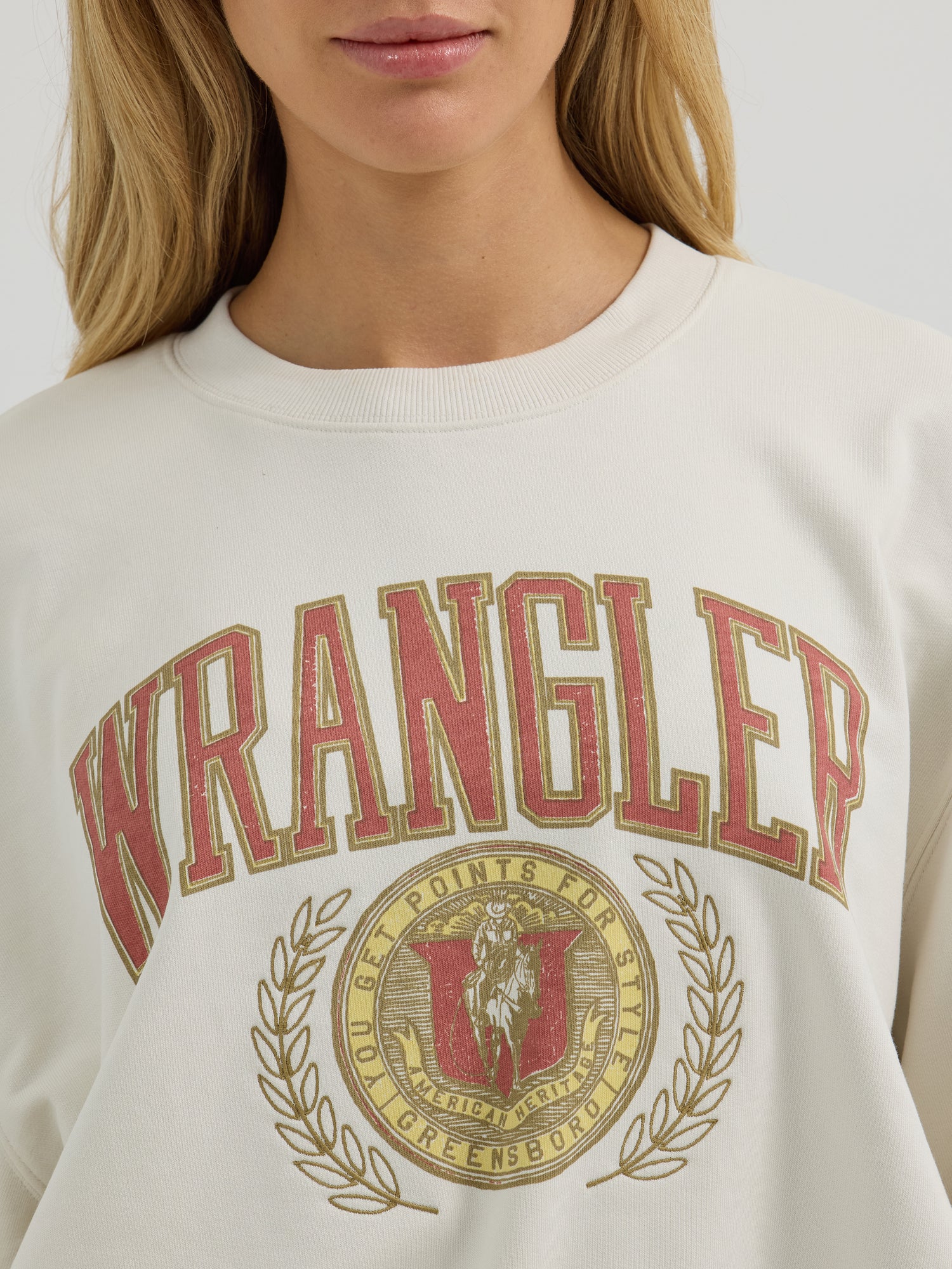 Wrangler Oversized Crewneck - Vintage White