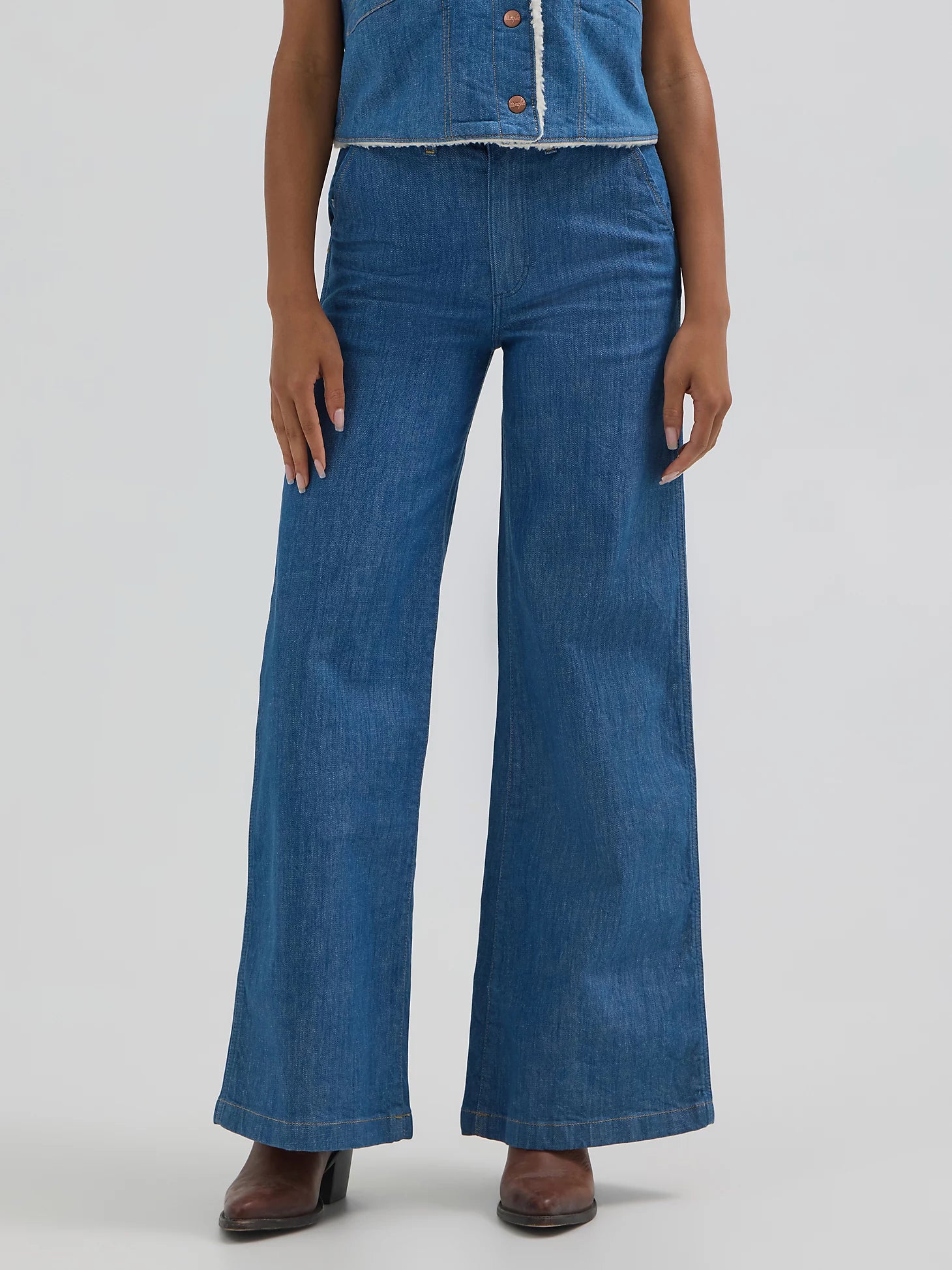 Wrangler High Rise Trouser - Original Rinse