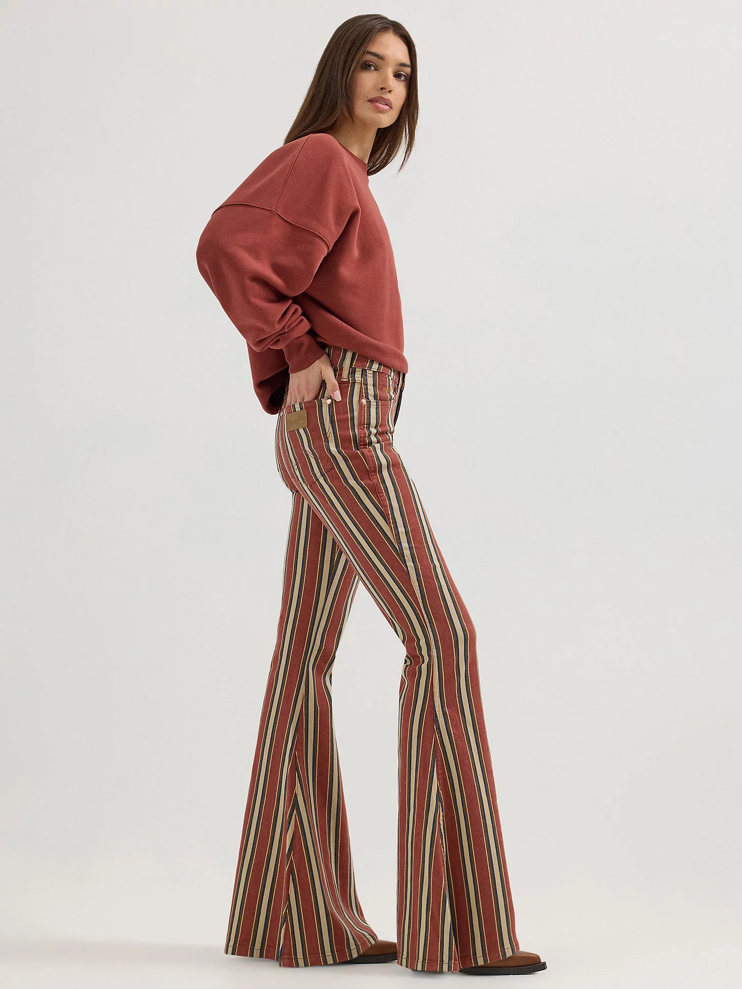 Wrangler x Lainey Wilson Denay Stripe Bell Bottoms