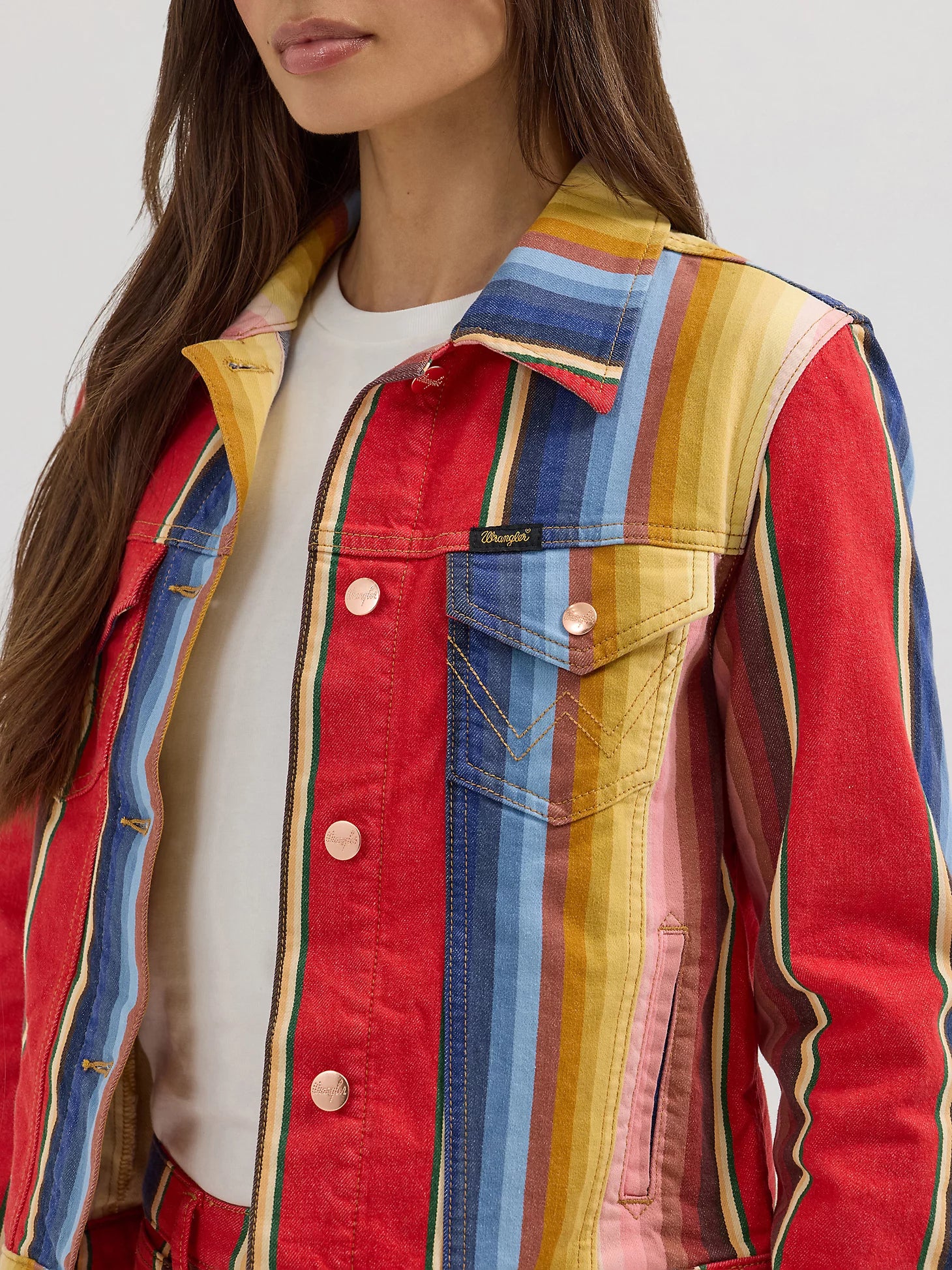 Wrangler x Lainey Wilson Rodeo Ben Stripe Trucker Jacket