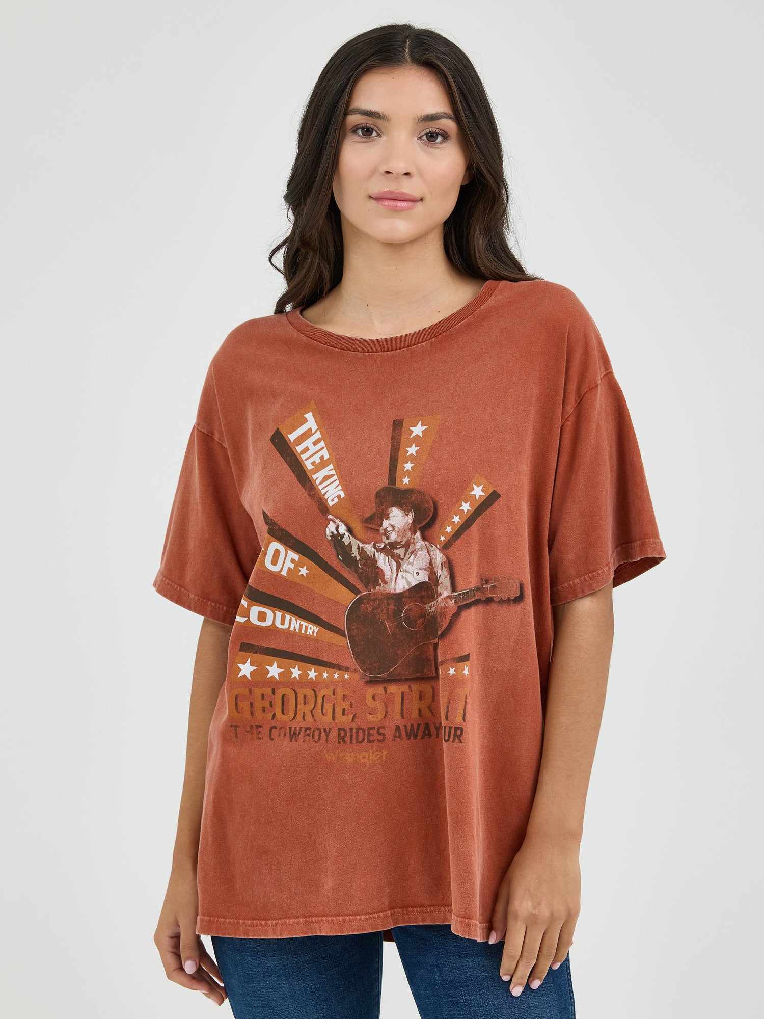 Wrangler Womens Oversized George Strait Tee