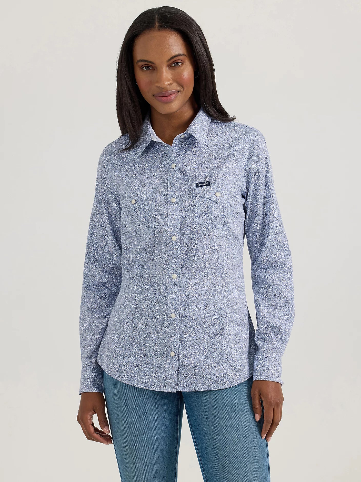 Womens Wrangler All Occasion Western Snap Shirt