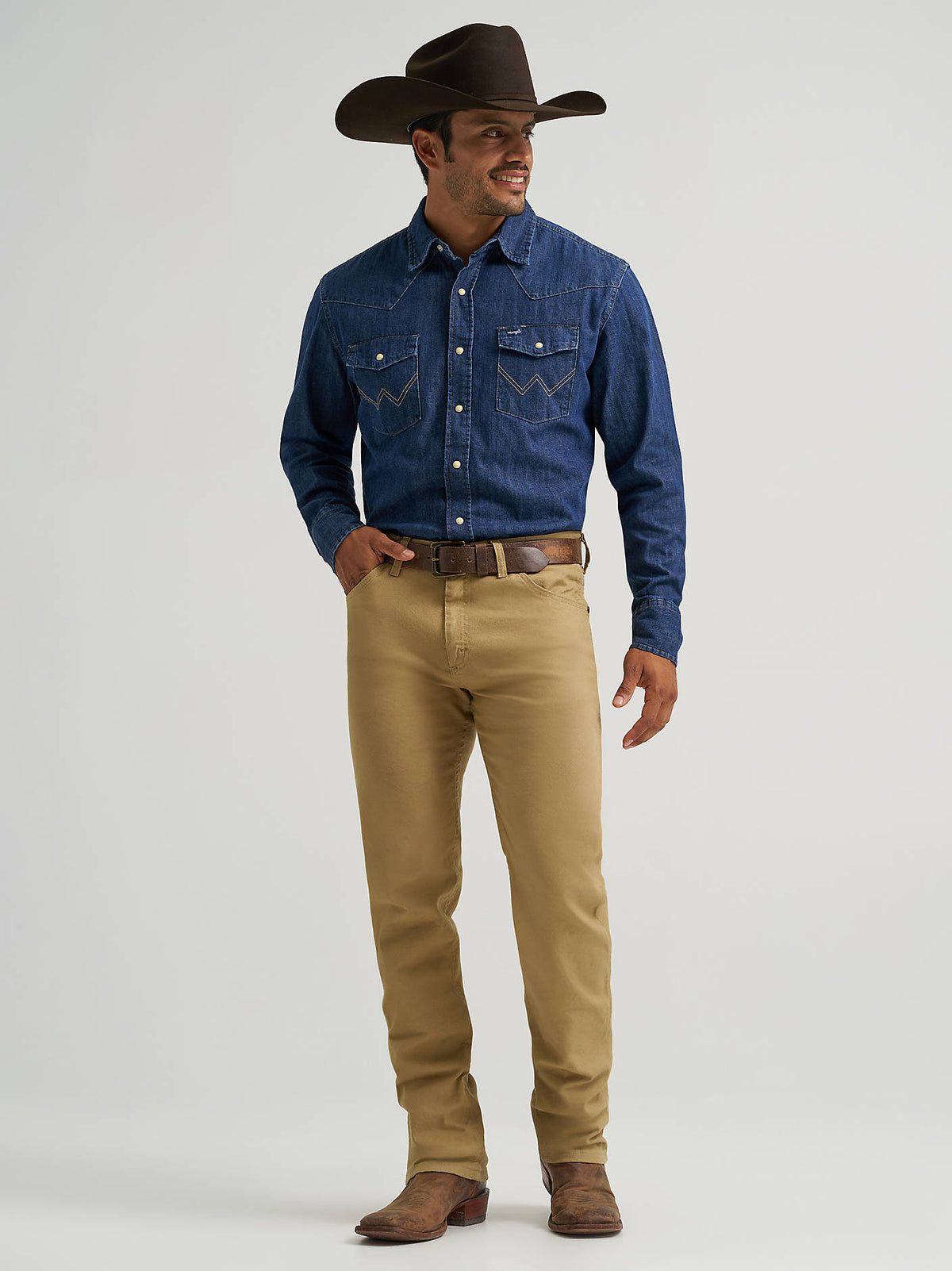 Wrangler Mens Premium Performance Tough Comfort Cowboy Cut® Regular Fit Canvas Jean western jean free shipping at boltranchstore.com