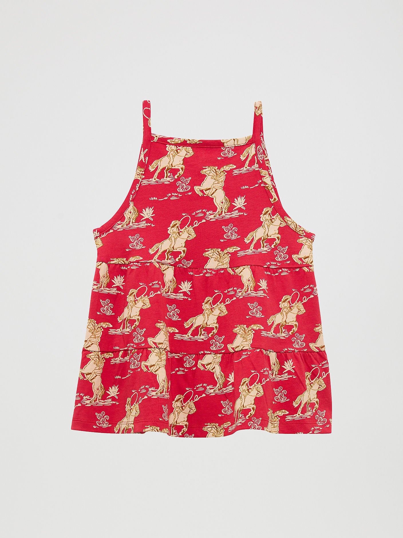 Wrangler Girls Cowgirls Tiered Knit Tank