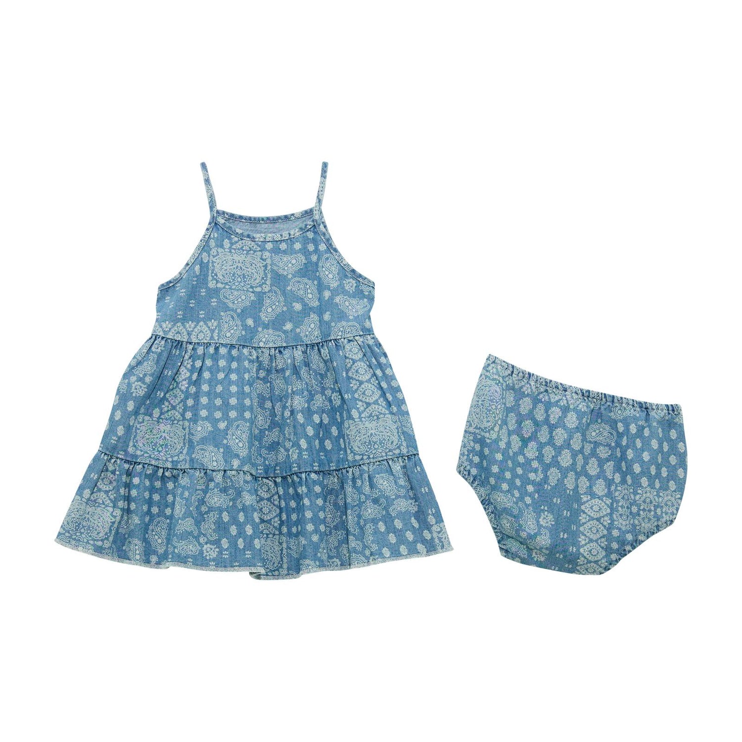 Wrangler Baby Girl Bandana Blue Dress girls toddler kids denim dress at boltranchstore.com 112365076