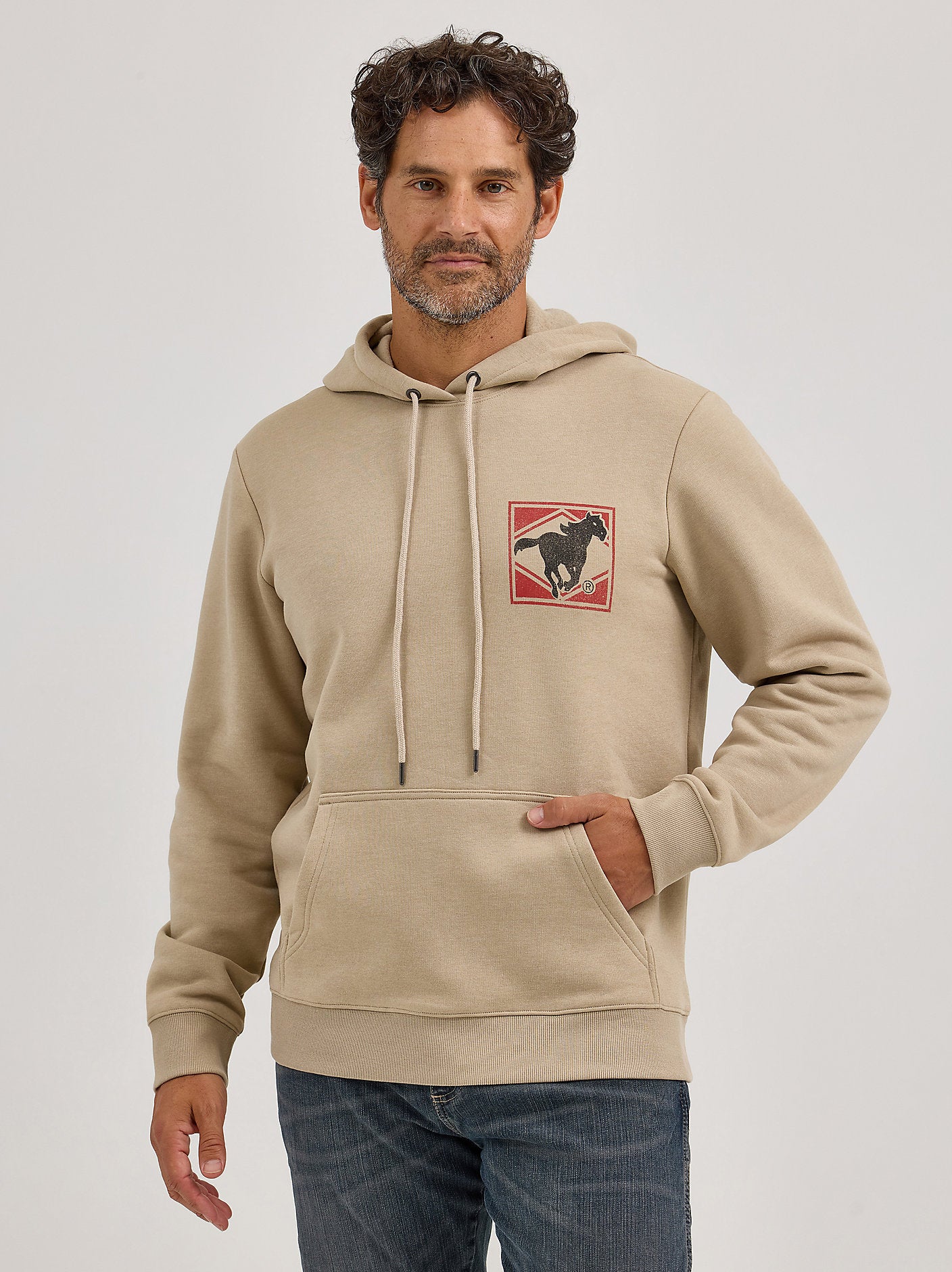 Mens Classic Wrangler Logo Graphic Hoodie