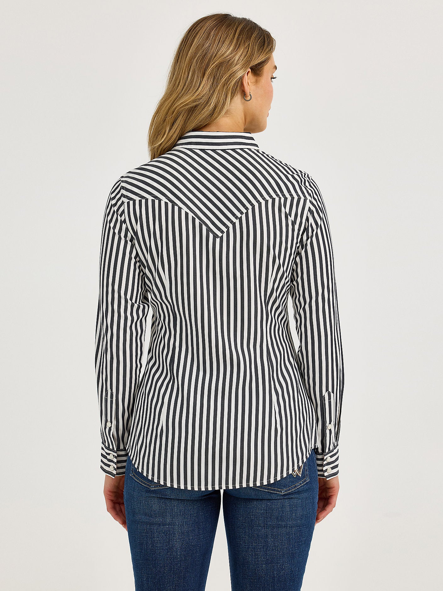 Wrangler Womens Dress Snap Stripe Shirt