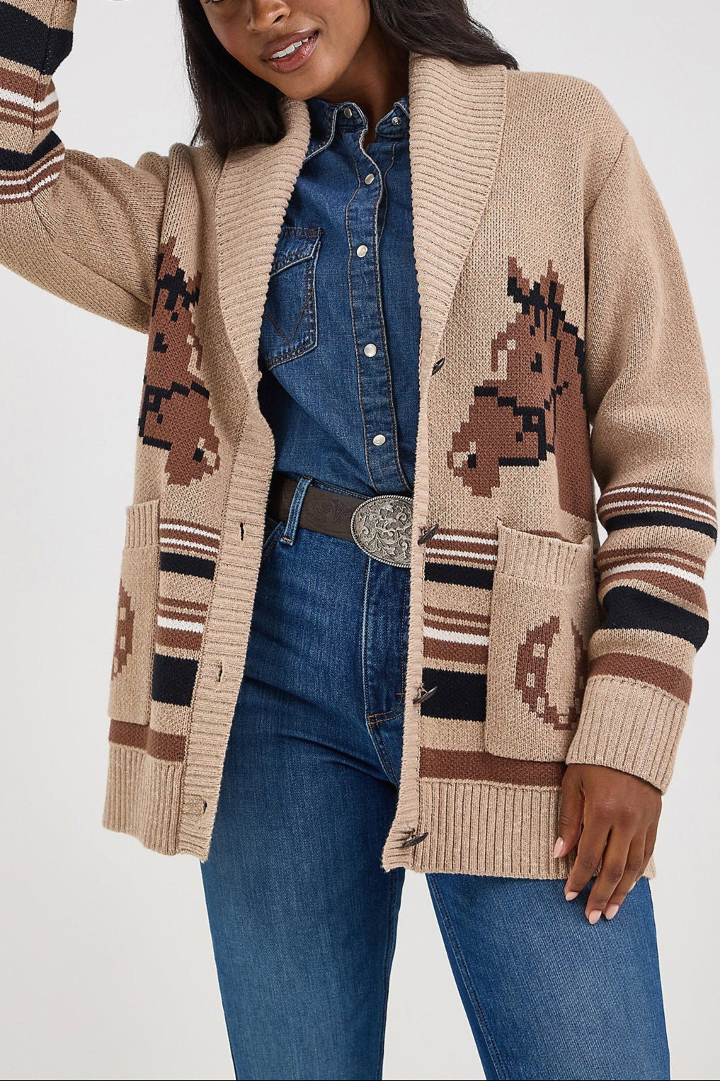 Wrangler Womens Retro Western Cardigan