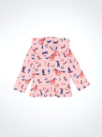 Wrangler Little Girls Ruffle Hem Fleece Jacket
