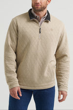 Mens George Strait Quarter Zip Quilted Pullover