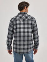 Wrangler Mens Retro Flannel Snap Plaid Shirt