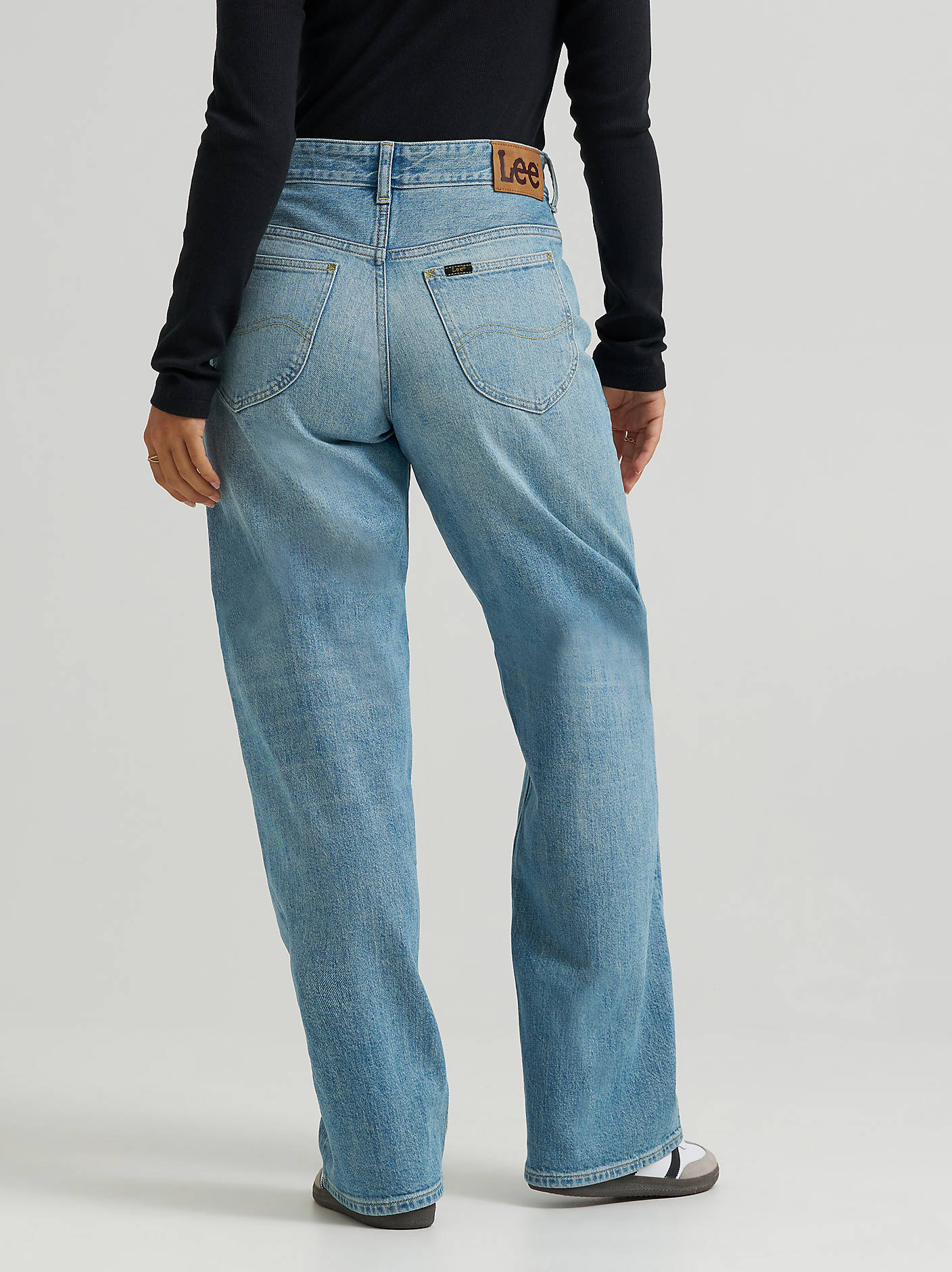 Lee Womens Loose Straight Rider Jean In Shallow End