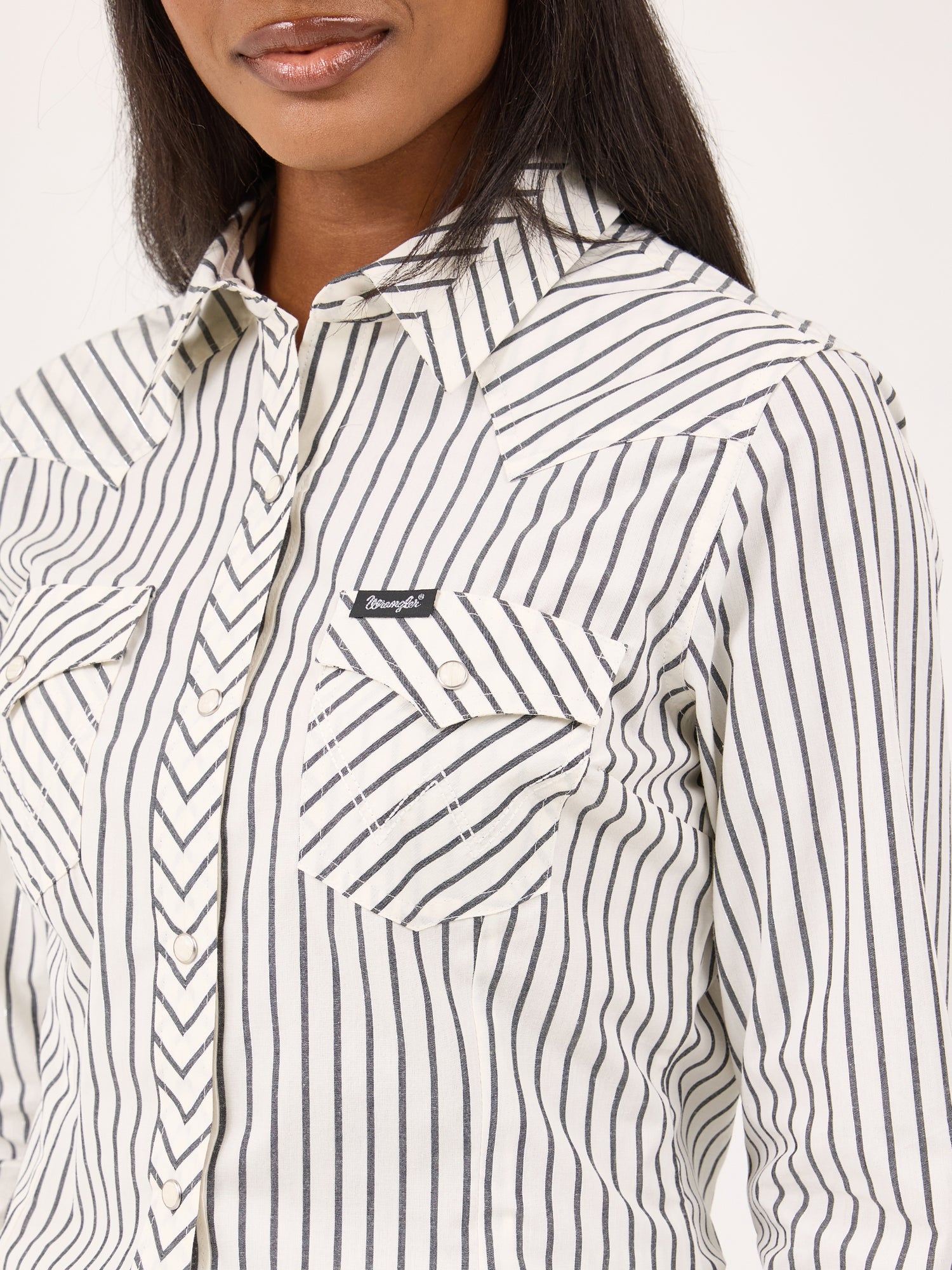 Wrangler Womens Retro Shimmer Stripe Shirt