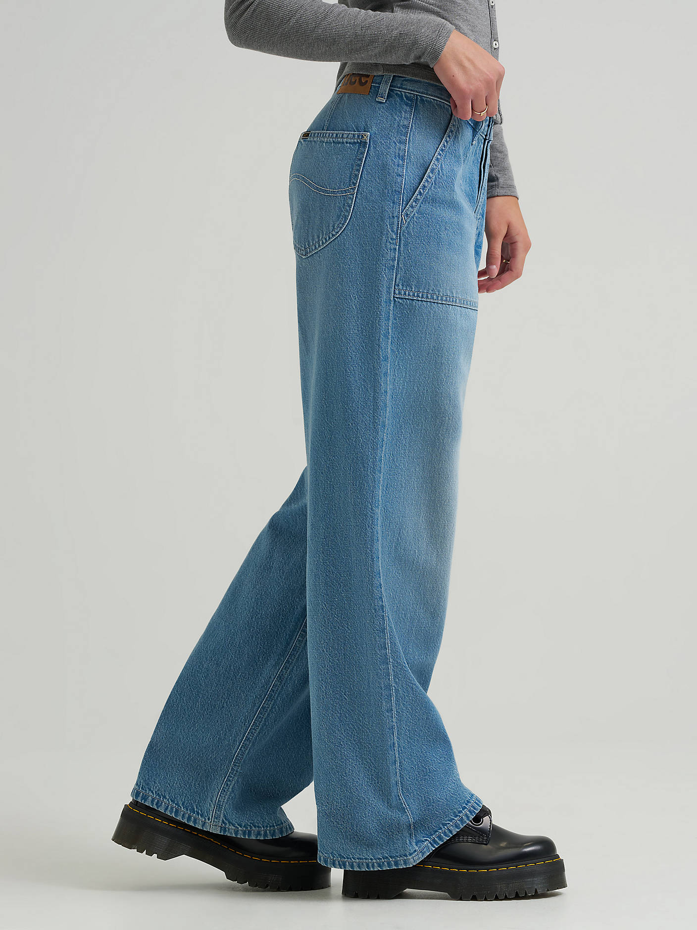 Lee Womens Patch Pocket Slouch Pants