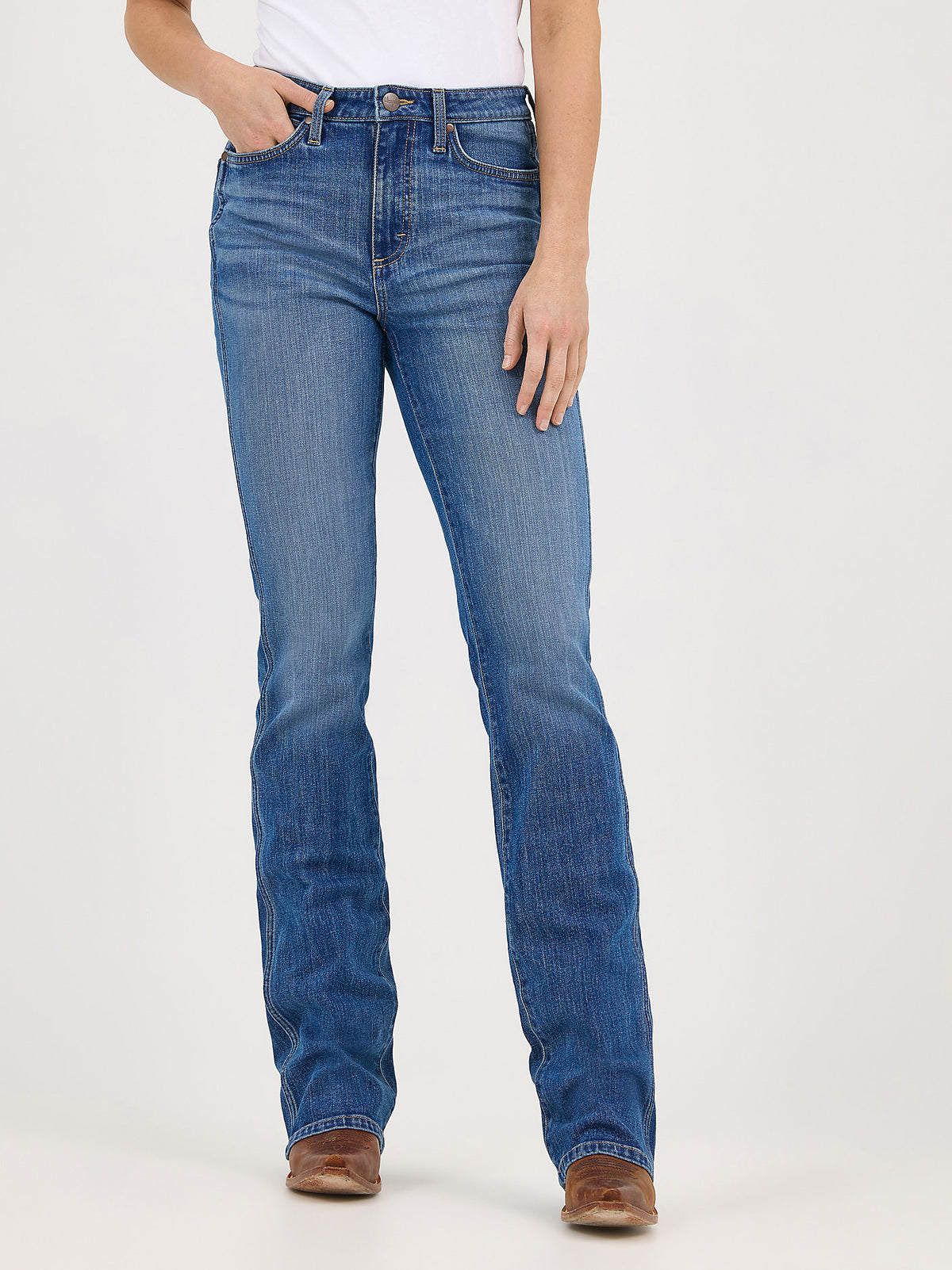 Womens Wrangler Retro Bailey High Rise Bootcut Jean iin London wash womens western riding jeans Boltranhstore.com free shipping 112371908