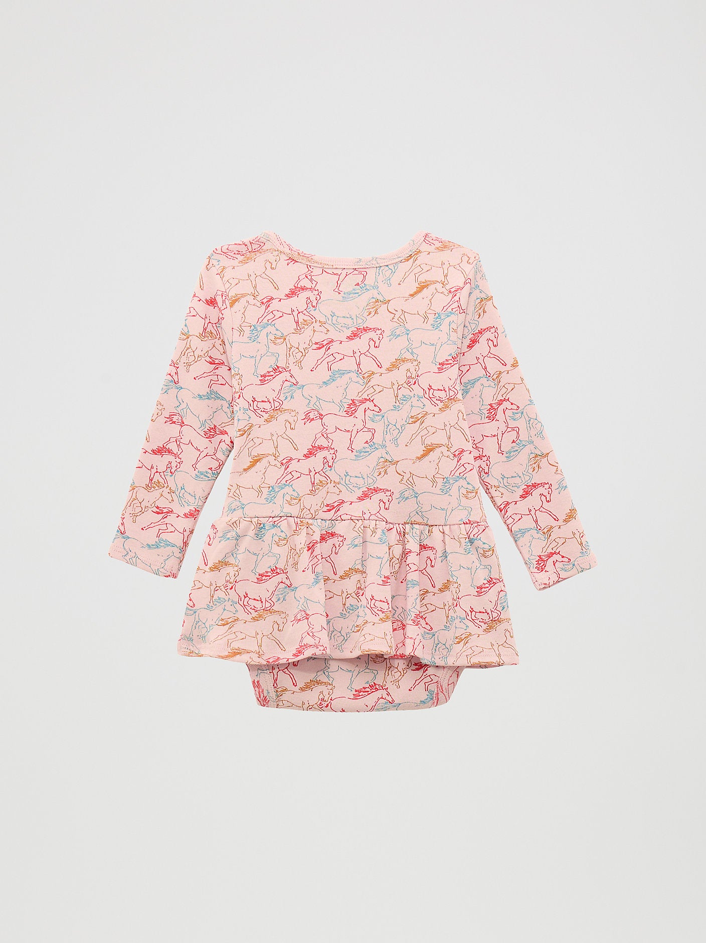 Wrangler Baby Girl Horse Print Skirted Bodysuit