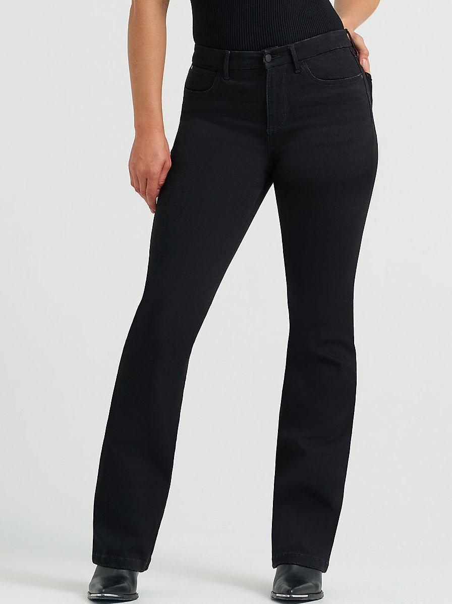Wrangler Womens Bespoke Bootcut in Leighton a black jean perfect for boots 