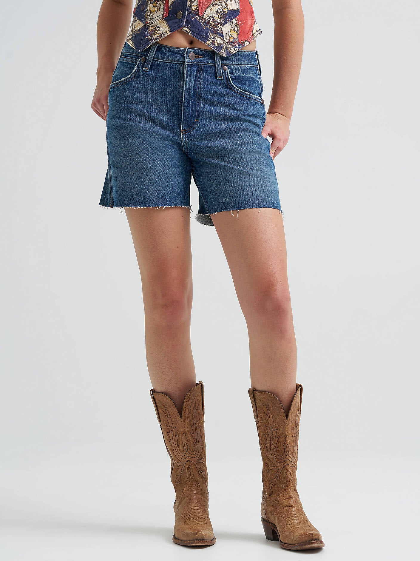 Wrangler Womens Mid Length Cowboy Short