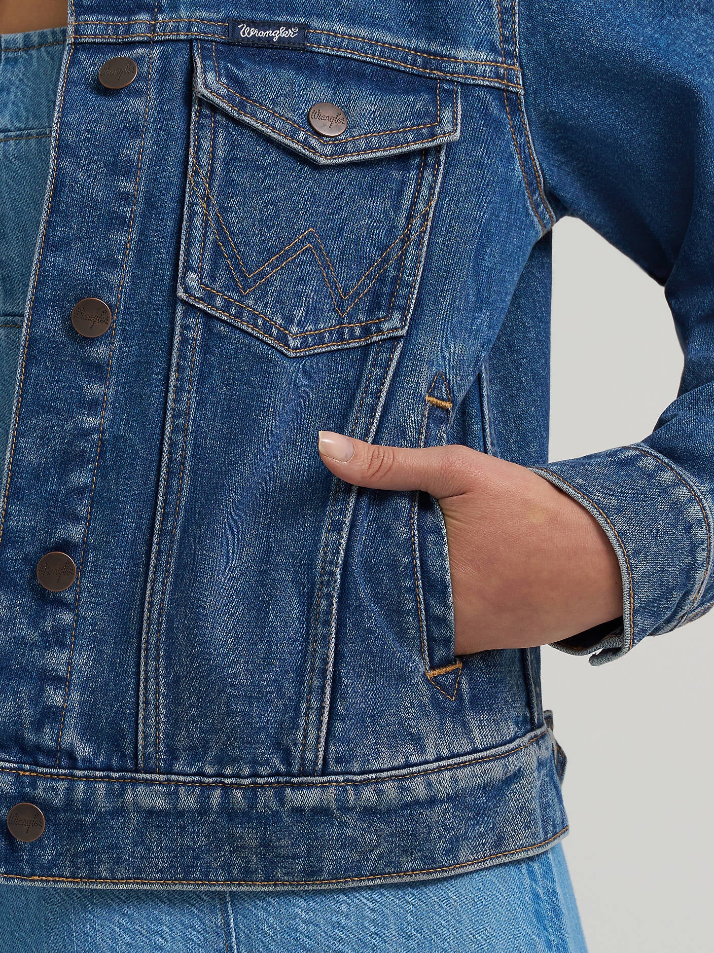 Wrangler Womens Light Wash Denim Jacket