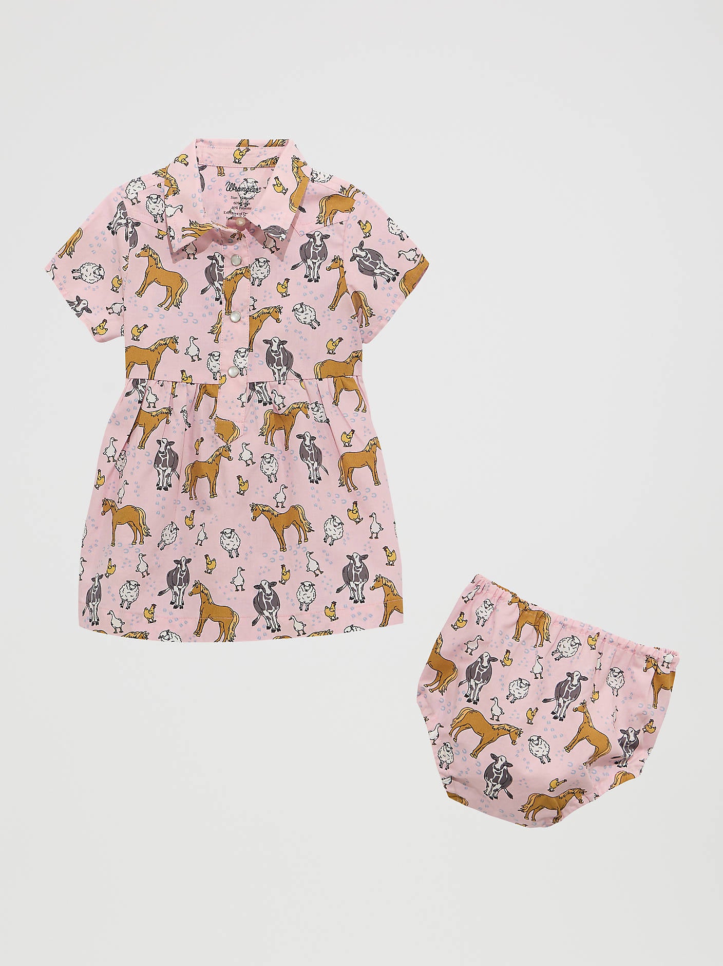 Wrangler Baby Girl Pink Farm Dress