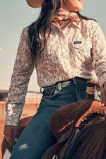 Wrangler Womens Aria Horse Print Shirt 112375045 perfect simple western shirt for everyday wear free shipping at boltranchstore.com