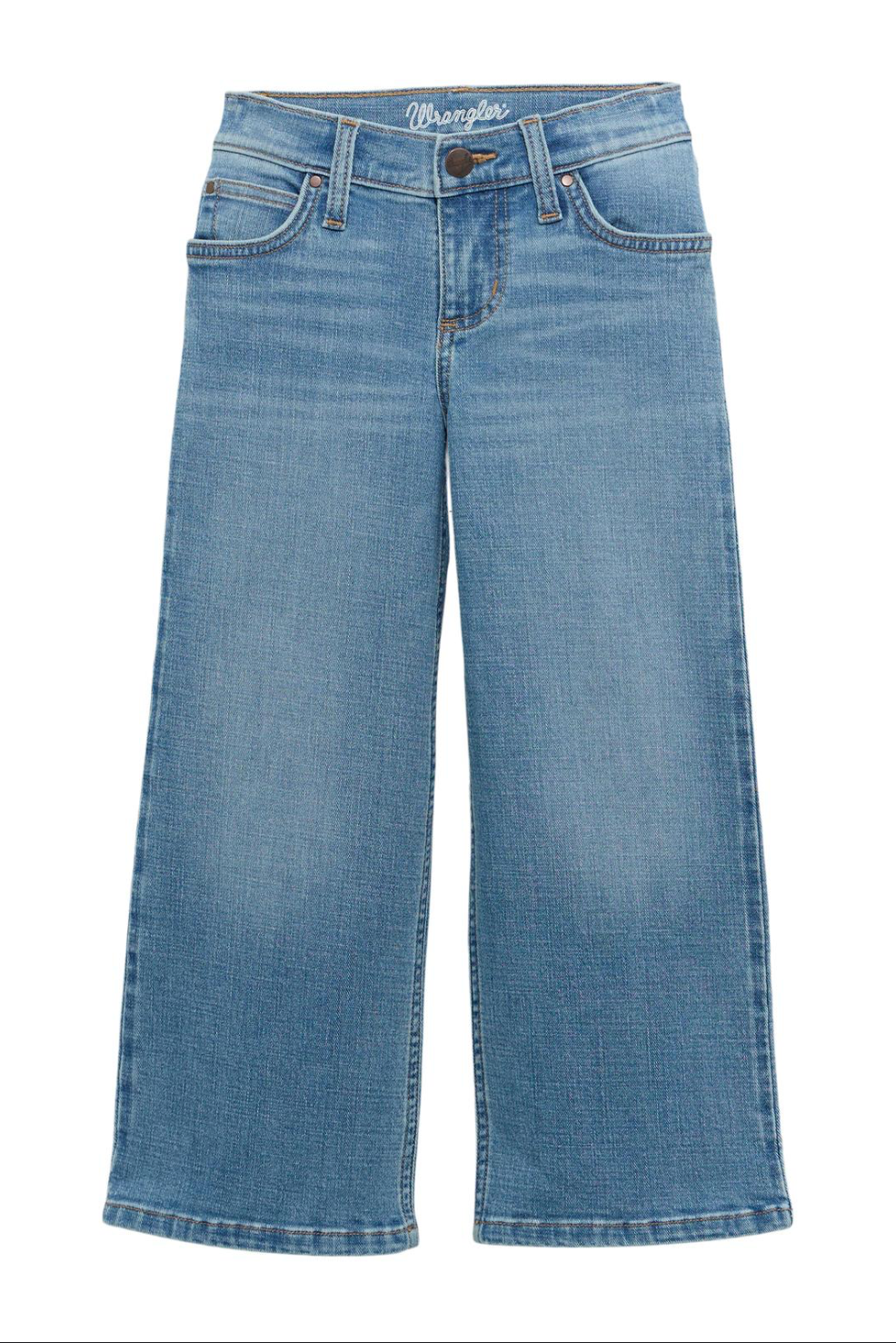 girl blue jeans wrangler spring 2026 west girl retro wide leg Carla boltranchstore.com  toddler wranglers western fashion 112375148