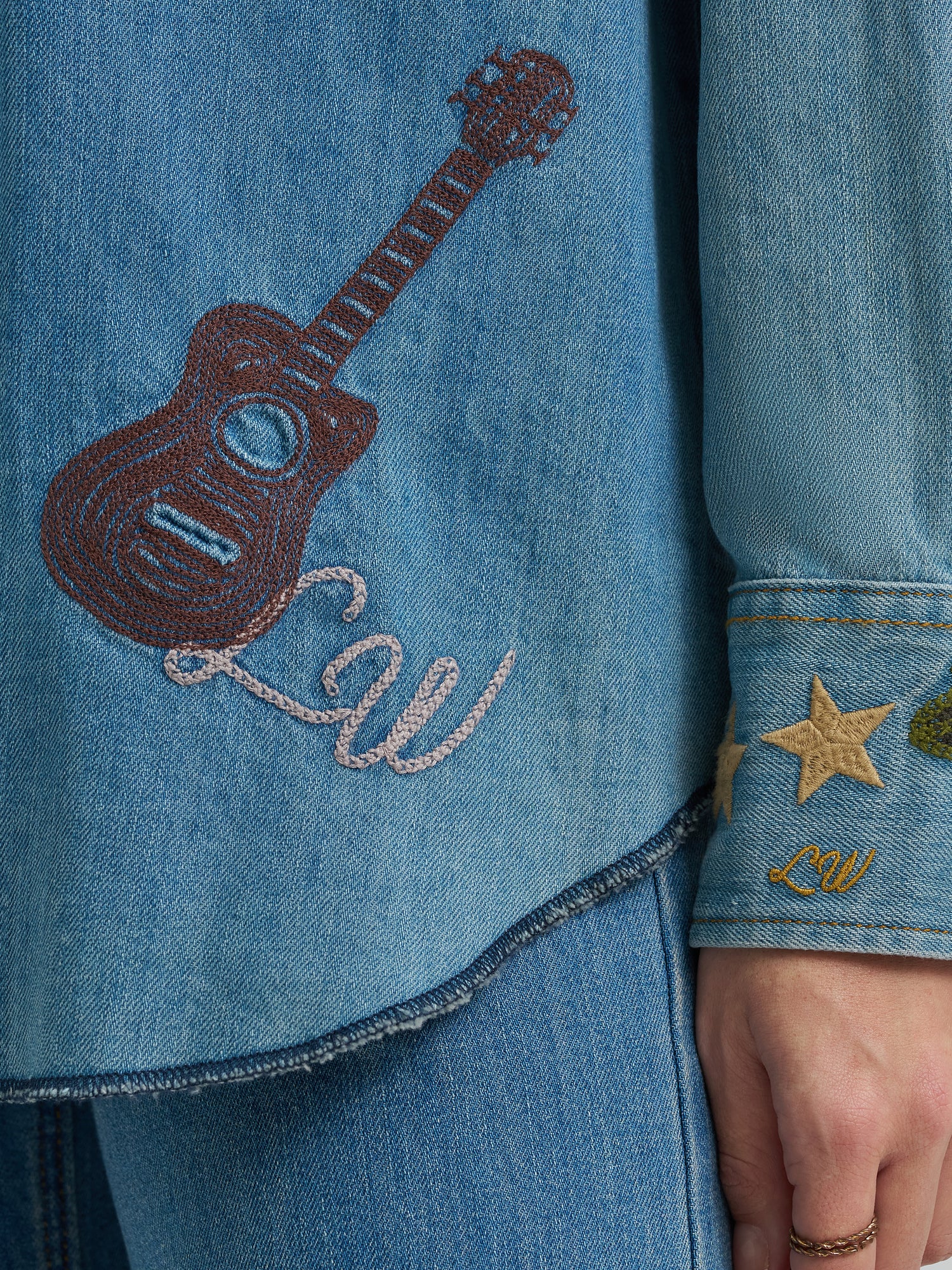 Wrangler X Lainey Emb Denim Shirt
