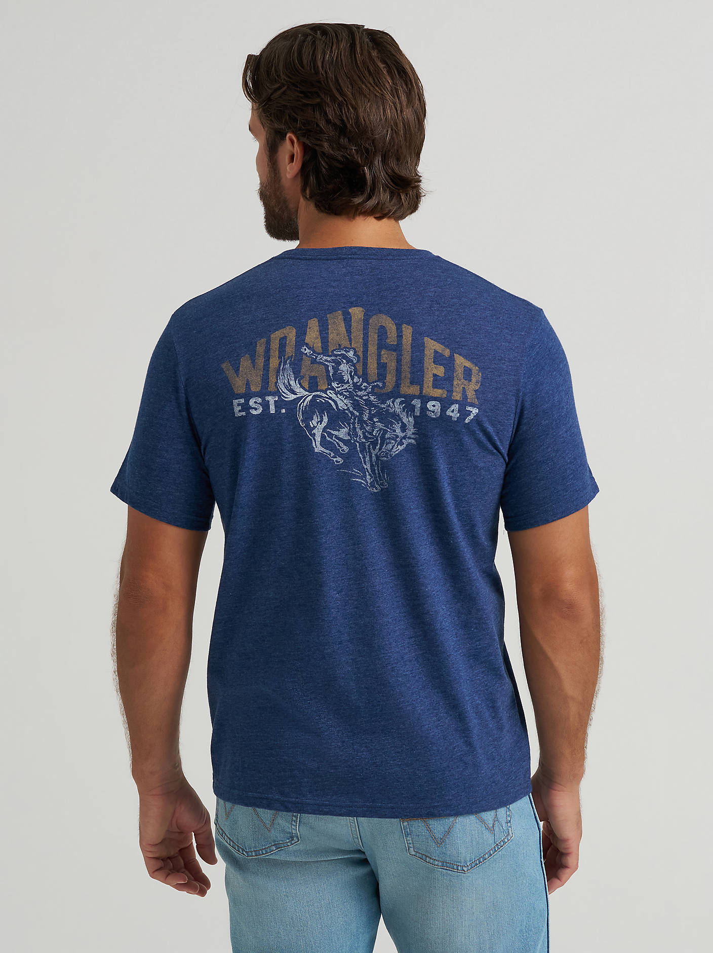 Wrangler Mens Back Rider Pocket Graphic Shirt western shirt free shipping at oltranchstore.com summer short sleeve shirt