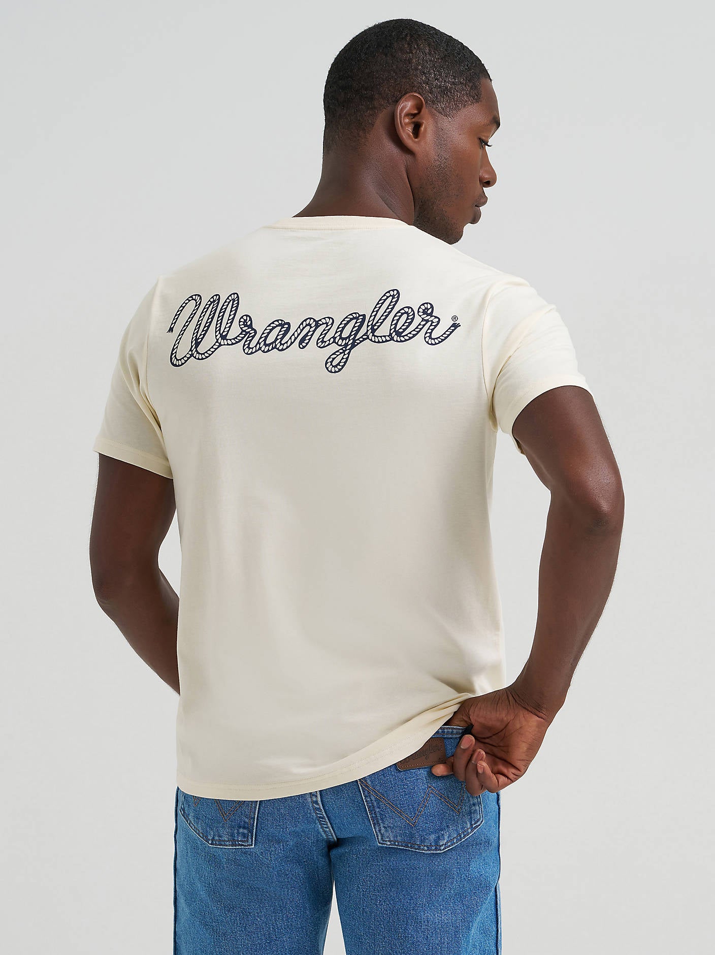 Wrangler Mens Bronc Rider Dual Graphic T Shirt