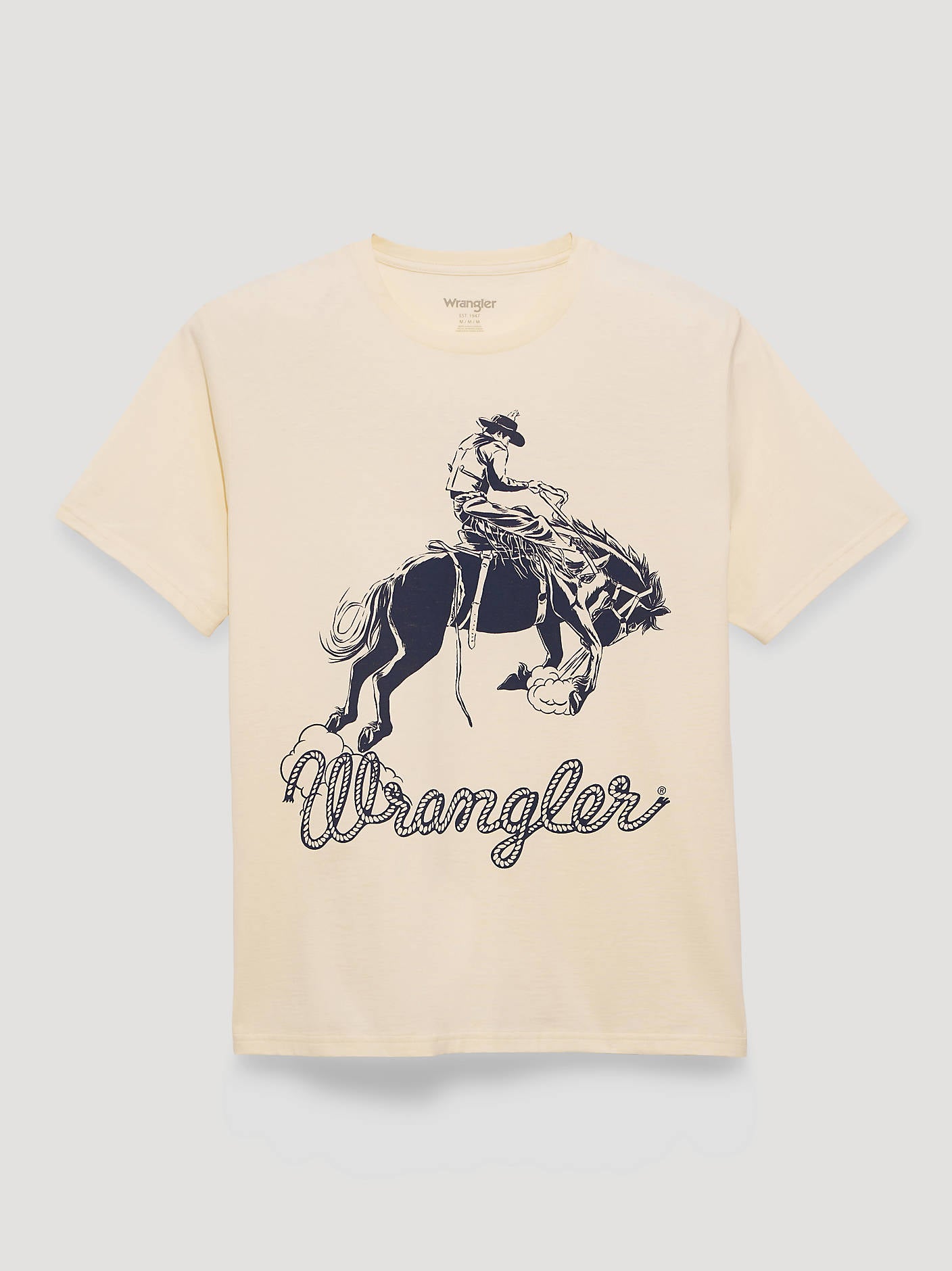 Wrangler Mens Bronc Rider Dual Graphic T Shirt