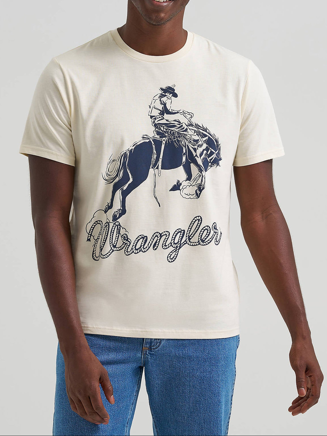 Wrangler Mens Bronc Rider Dual Graphic T Shirt at boltranchstore.com mens t shirt free shipping 112375843