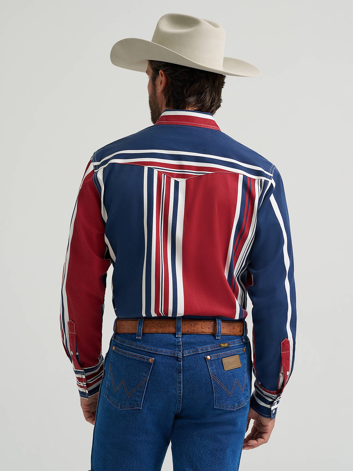 Wrangler Mens Brushpopper Western Snap Shirt