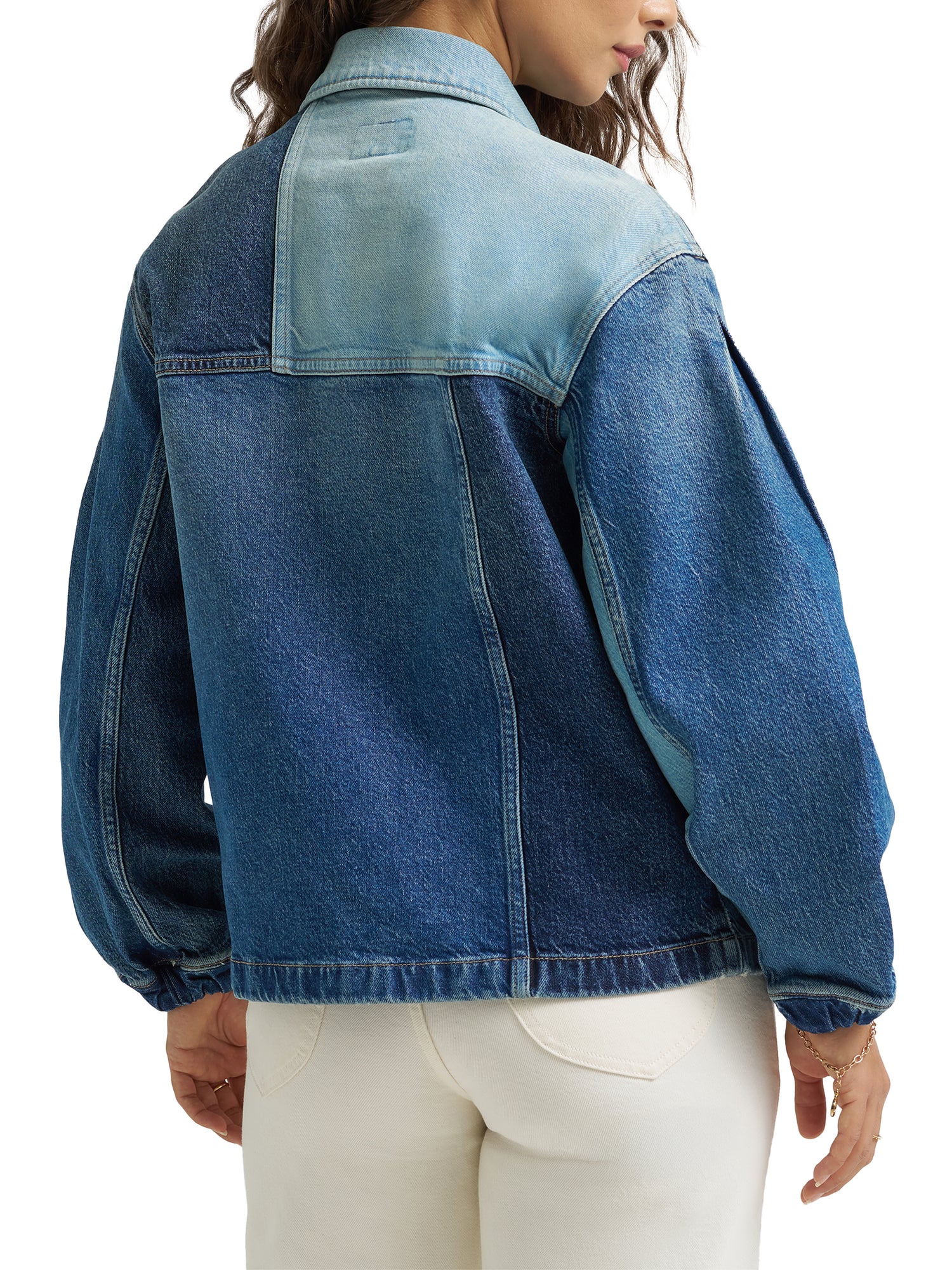 Lee Womens Patched Denim Chore Jacket