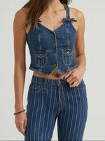 Lee Womens Denim Bow Vest free shipping at boltranchstore.com 112376207 womens western fashion concert music outfit western