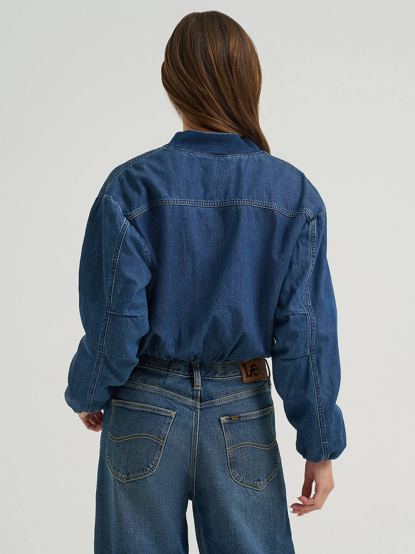 Lee Womens Oversized Denim Bubble Jacket