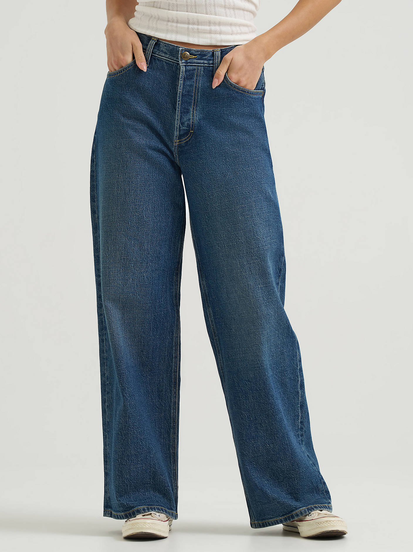 Lee Womens Low Slung Baggy Jean vintage throwback wrangler lee womens denim pants wide leg low waist Boltranchstore.com Free Shipping 112376217
