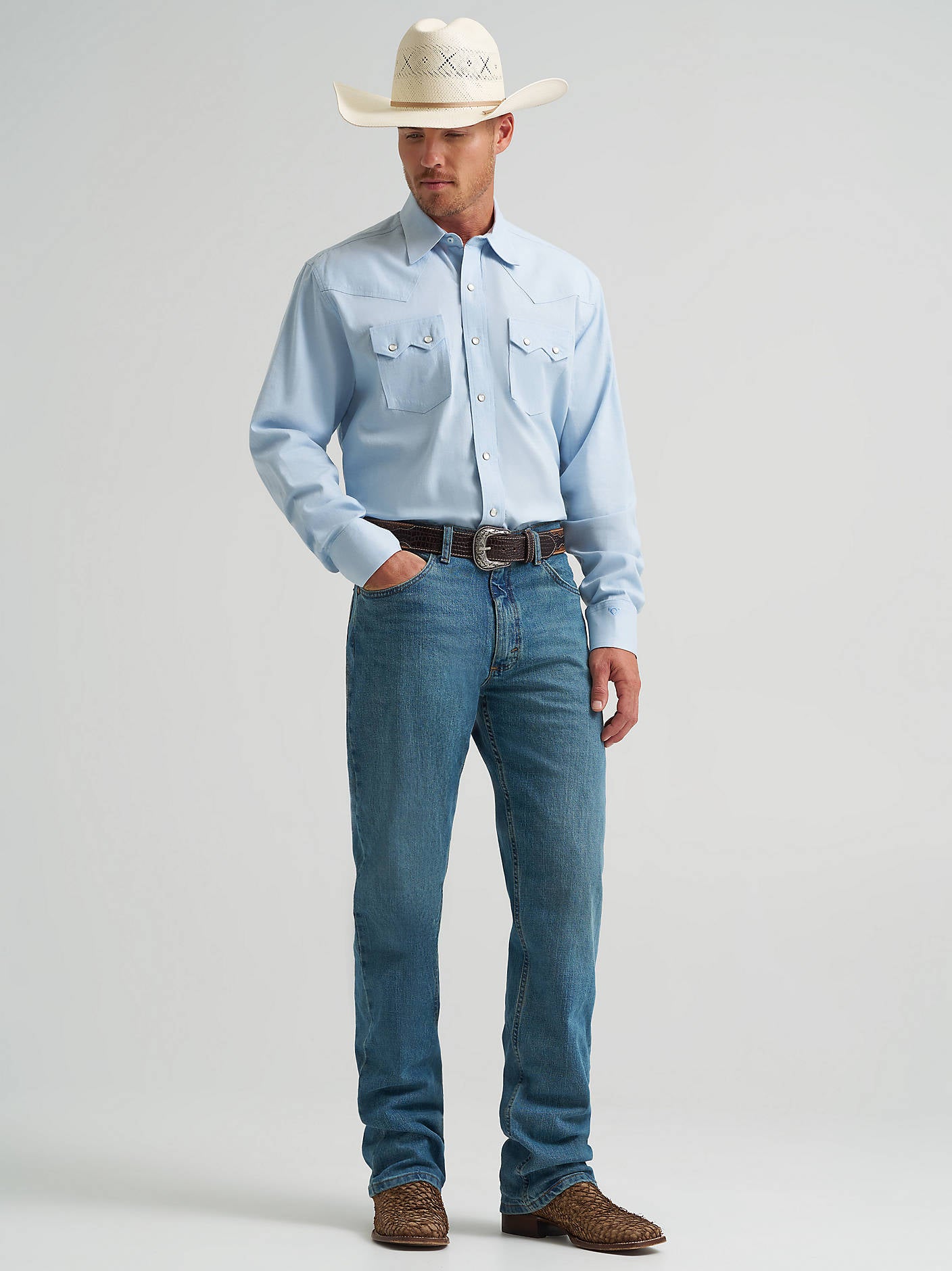 Wrangler Mens Cody Johnson Snap Shirt