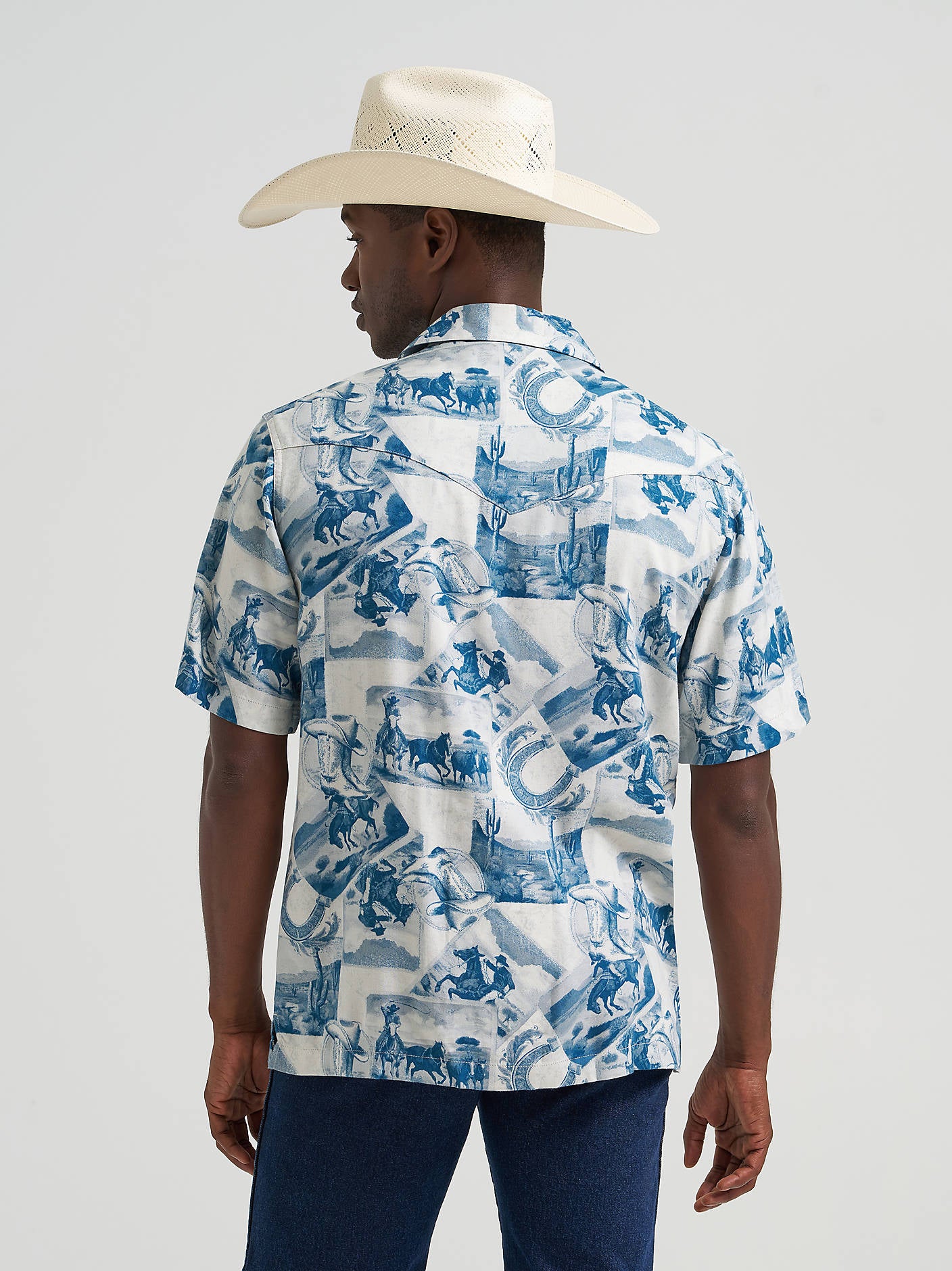 Wrangler Mens Coconut Cowboy Camp Shirt