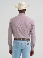 112379033 mens wrangler western shirt stripes wine Boltranchstore.com Free Shipping