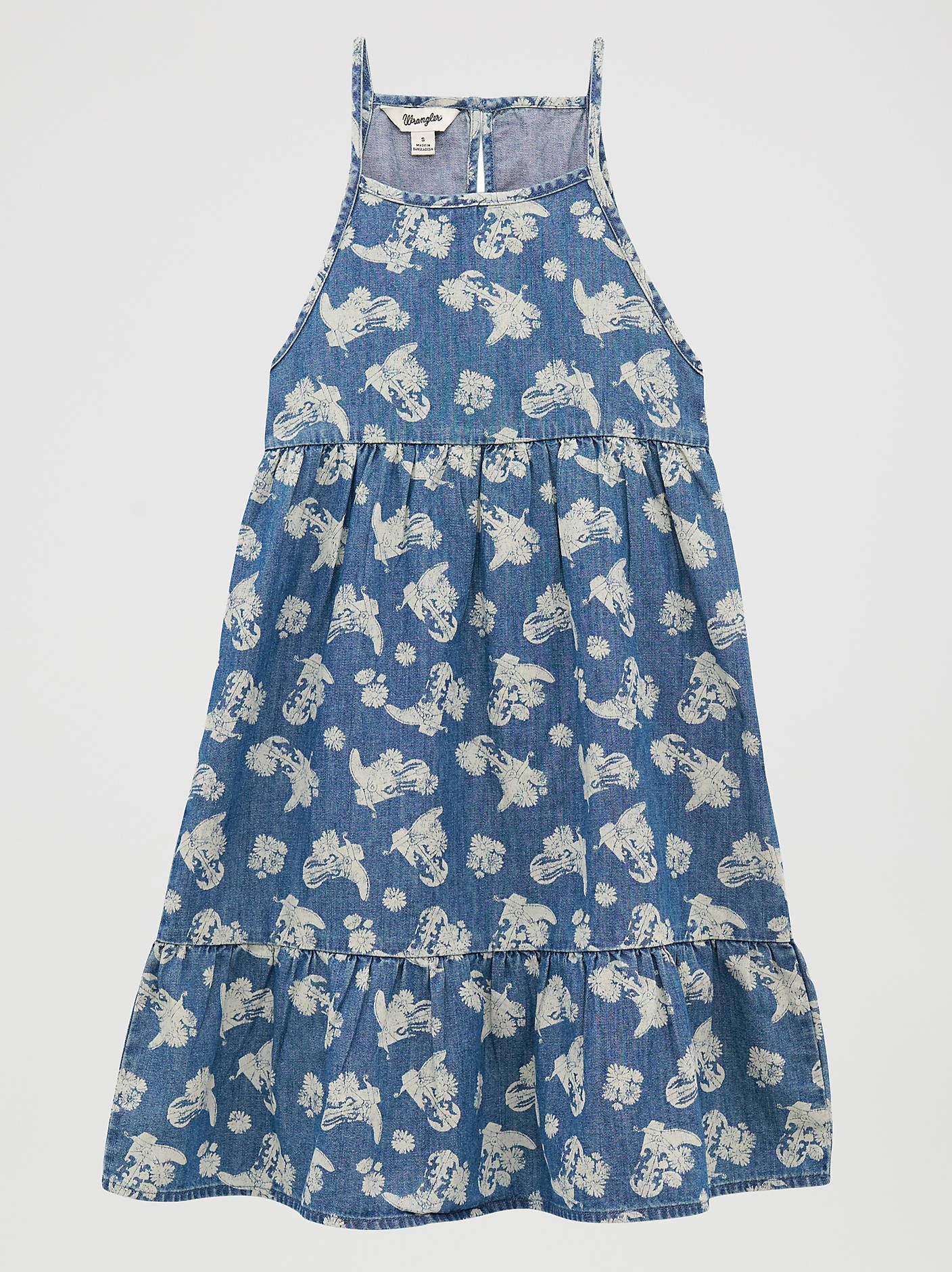 Wrangler Girl Printed Denim Swing Dress