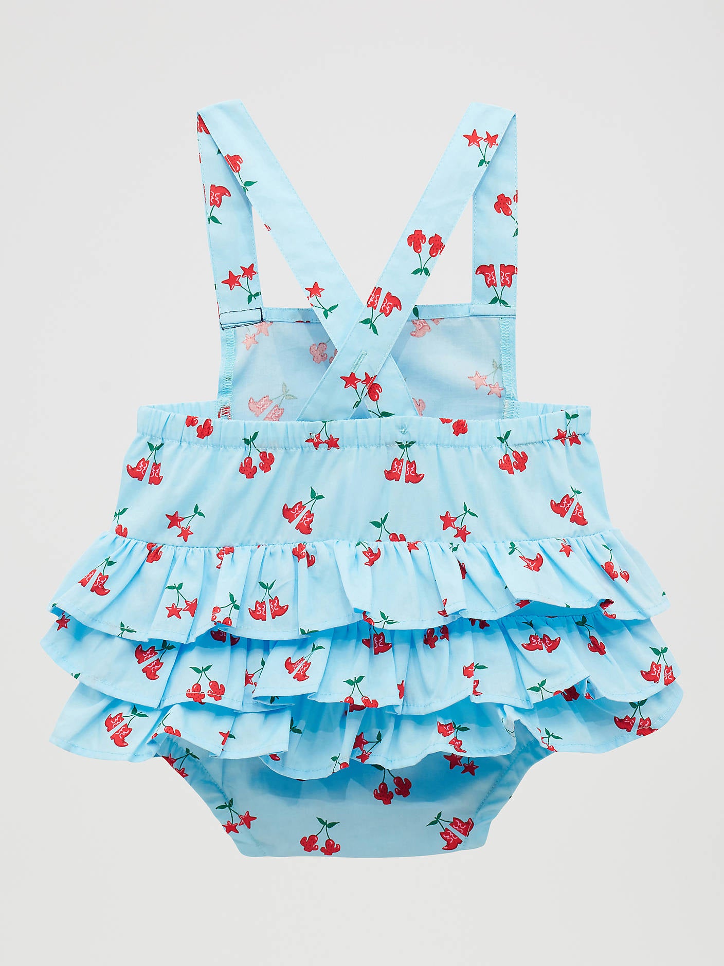 Wrangler Baby Girl Blue Boot Onsie