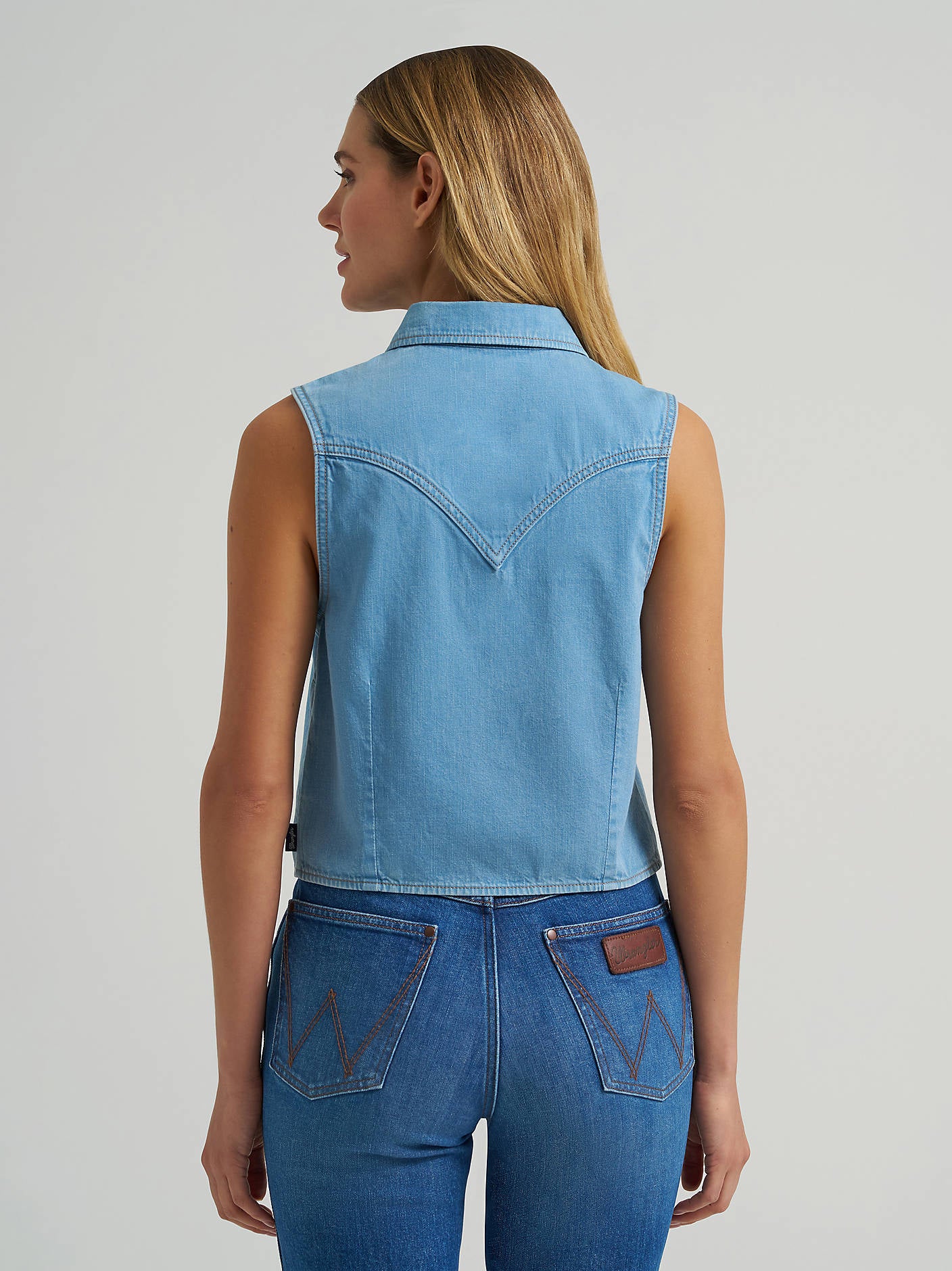 Wrangler Womens Saddle Emb Snap Shirt