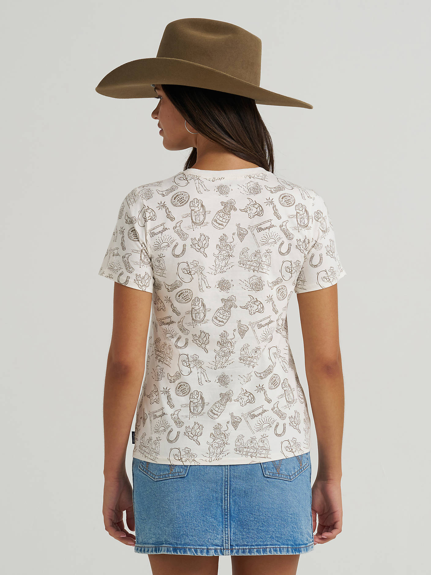 Wrangler Womens All Over Print Slim Tee